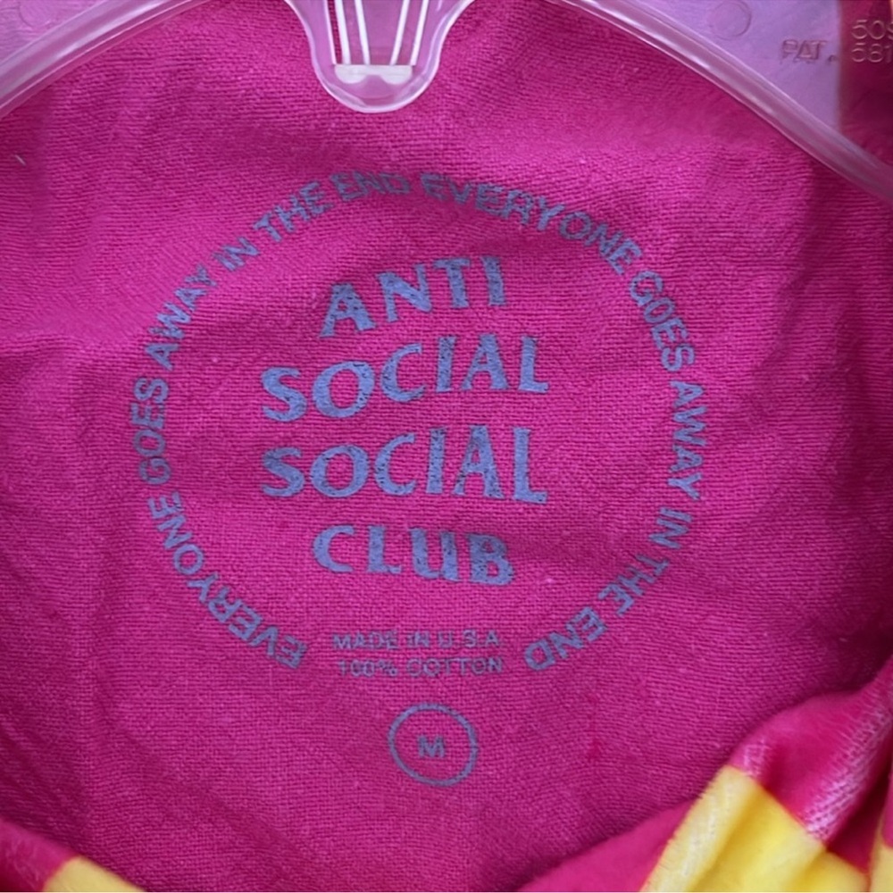 Anti Social Social Club The Only Time I Can Think Checkered Pajamas Medium - Picture 6 of 8